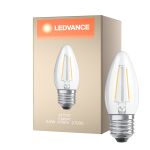 Ledvance Classic LED E27 Candela Filamento Chiara 4.8W 470lm - 827 Bianco Molto Caldo | Dimmerabile - Sostitua 40W