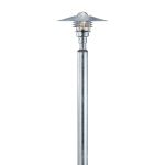 Nordlux Vejers 2M Lampada a piedistallo Acciaio Zincato e Vetro Grigio | IP54 - Adatto per E27