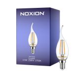 Noxion Lucent LED E14 Punta attorcigliata Candela Filamento Chiara 2.5W 250lm - 827 Bianco Molto Caldo | Sostitutiva 25W