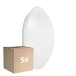 Confezione Multipack 5x Ledvance Surface Circolare 350 18W 830 1440lm Bianca IP44 | con Sensor - Luce Calda - Sostitutiva 2x18W