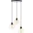 Brilliant Casto Luce Pendente Vetro Luce Pendente Metallo Nero Beige | 510mm - Adatto per 3x E27