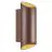 Nordlux Nico Luce Da Parete Aluminium Arrugginito Up & Down | IP54 - Adatto per 2x GU10