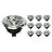 Confezione Multipack 10x Noxion Lucent Faretti LED GU10 AR111 15W 850lm 40D - 930 Luce Calda | Miglior resa cromatica - Dimmerabile - Sostitutiva 100W