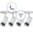 Bright Choice Set completo 1-Fase Rail L 1 x 1 Metro Bianca | incl. 4x Faretti + GU10 2700K 3W Dimmerabile + Tappo Di Chiusura, Connettore di Alimentazione e L -Connettore