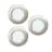 Confezione Multipack 3x Eglo Incasso Faretti Fueva 6 Plastica Nichel Satinato 11.1W 1350lm - 827-840-865 CCT