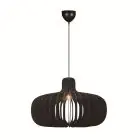Nordlux Hazo 65 Luce Pendente Legna Nero | Adatto per 1x E27