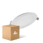 Confezione Multipack 4x Ledvance Downlight LED Slim Il Giro DN155 12W 1020lm 120D - 840 Bianco Freddo | 169mm 