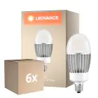 Confezione Multipack 6x Ledvance LED Bulbo HQL LED P E27 41W 5400lm - 827 Bianco Molto Caldo | Sostitutiva 125W