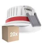 Confezione Multipack 20x Ledvance LED  SPOT FIRE RATED Aluminium  8W 640lm 36D - 927 Bianco Molto Caldo | Ritaglio 68mm - IP65 - Miglior Resa Cromatica -  Dimmerabile