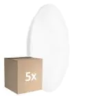 Confezione Multipack 5x Ledvance Bulkhead LED Surface CIRCULAR 500 PS Acciaio Bianca 42W 3500lm - 830 Luce Calda -  | IP44
