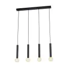 Eglo Luce Pendente Corteva Acciaio Nero | IP20 - Adatto per 4x E27 
